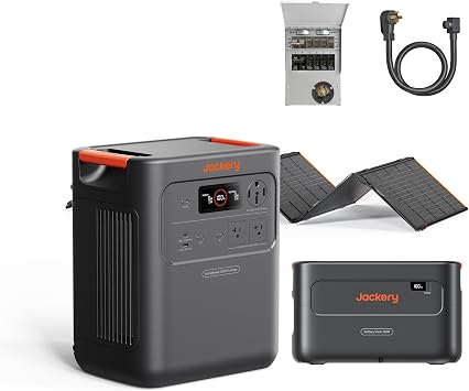 Jackery HomePower 3600 Pro Max and Extra Battery, 500W, MTS & 40A Cable