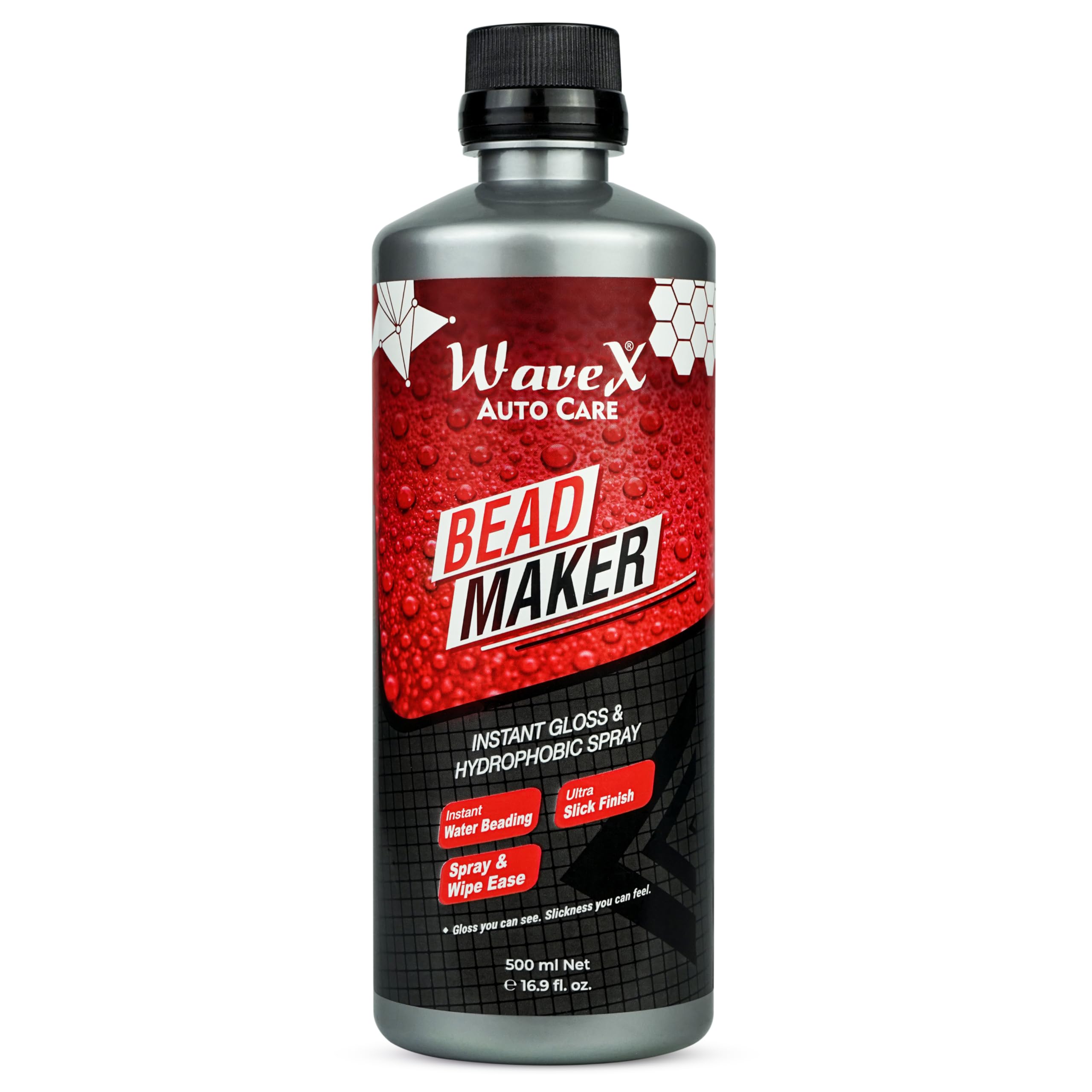 Wavex Bead Maker 500 ml – Ultra Hydrophobic Water Beading Spray for Cars | High Gloss & Repels Water | Quick Detailer & Slickening | Safe on Paint, Glass & Trim-image-2