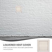 Vista 2 de DOITOOL Cubierta de ventilación para secadora de 4 pulgadas, cubierta de ventilación exterior para 4 aberturas de conducto de ventilación (blanco)