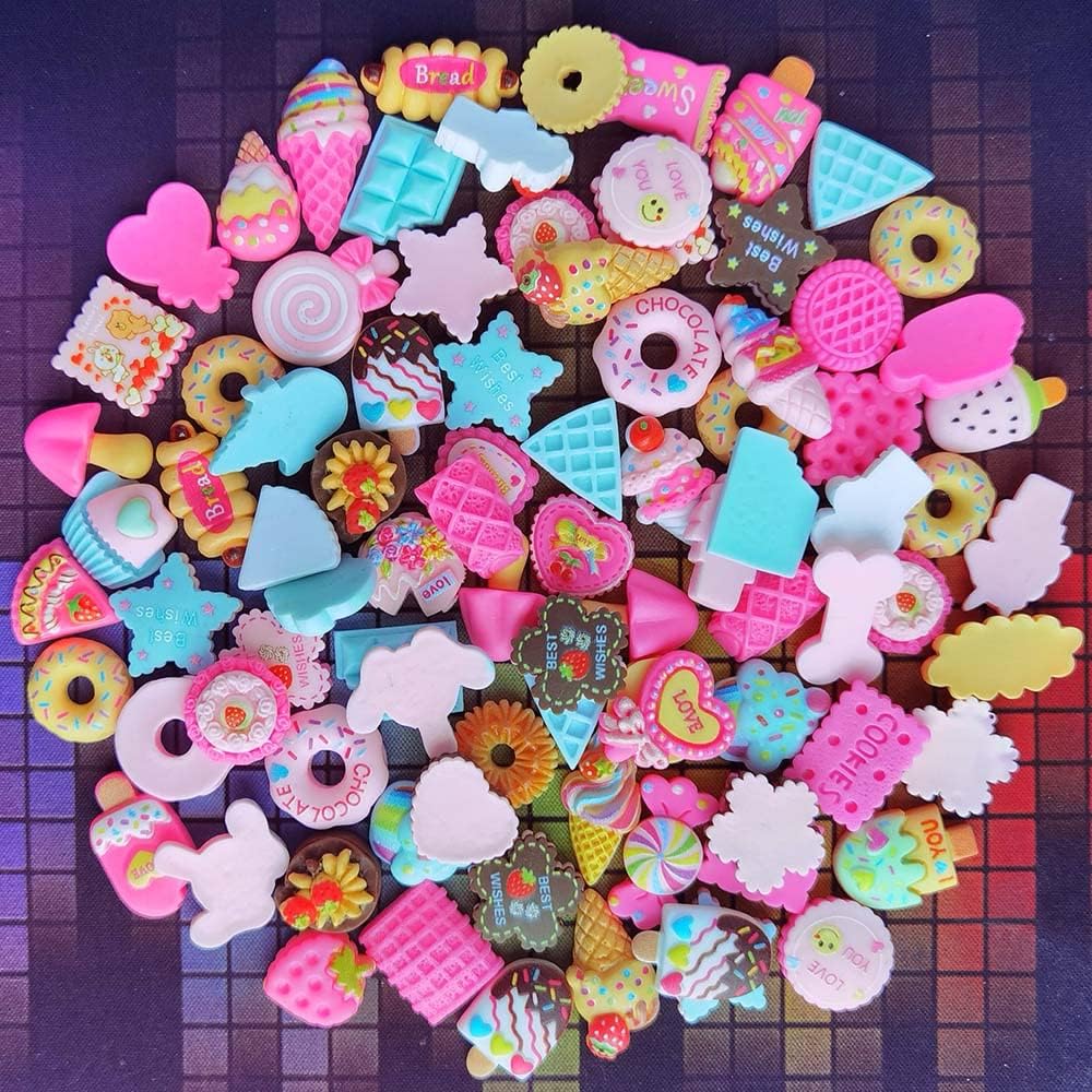 Mixed Lots Ice Cream Cake Flatback Button DIY Resin Button (Mixed) image 3