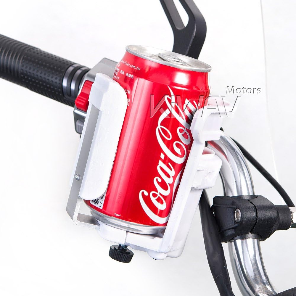 KiWAV Magazi White Drink Beverage Cup Tumbler Holder compatible for Motorcycle ATV Scooter