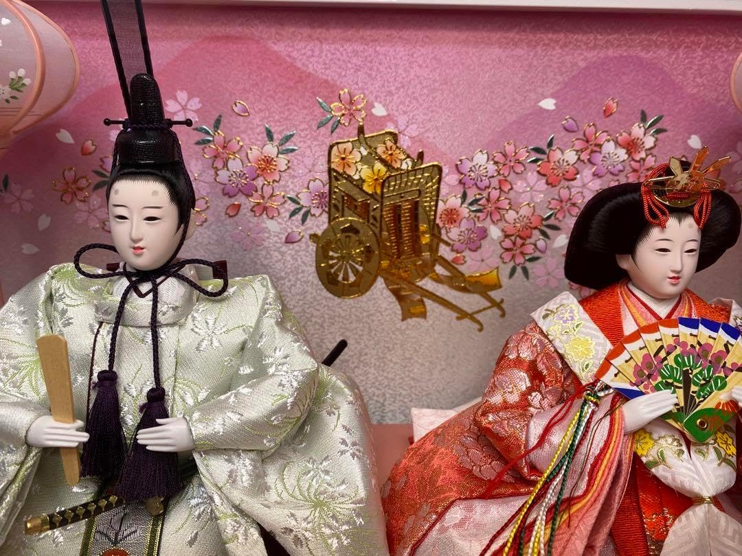 東京久月　雛人形　親王飾り収納セット・サイズ間口約４０×奥行約２３×高さ約４１㎝ 東京久月 雛人形 親王飾り収納セット・サイズ間口約40×奥行約25