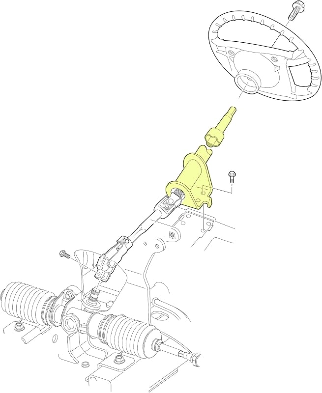 10L0L Golf Cart Steering Column Assembly | Fit for Club Car Precedent Gas & Electric 2004-up, OEM 103209501 Replacement