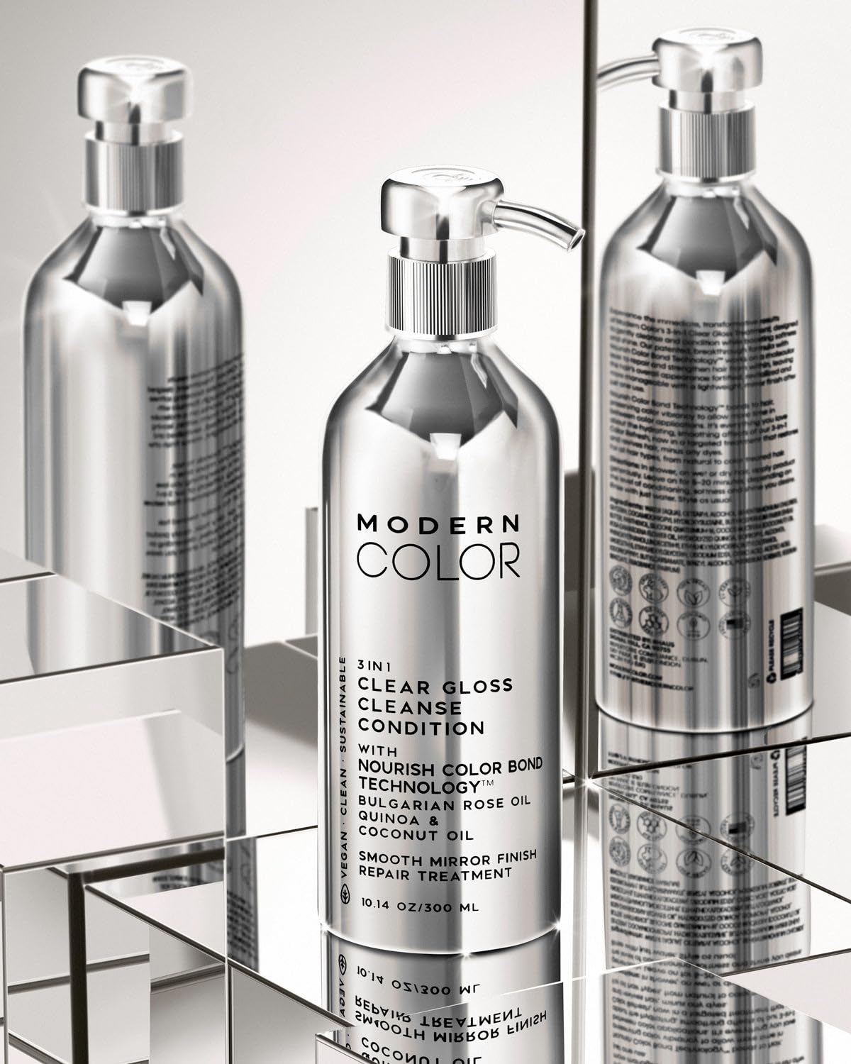 Modern Color 3-in-1 Hair Color Refresh, Cleanse & Condition For 3x Shine - 100% Vegan, Cruelty-Free, Sustainably Packaged, Non-Toxic, Certified Clean Beauty (Clear)