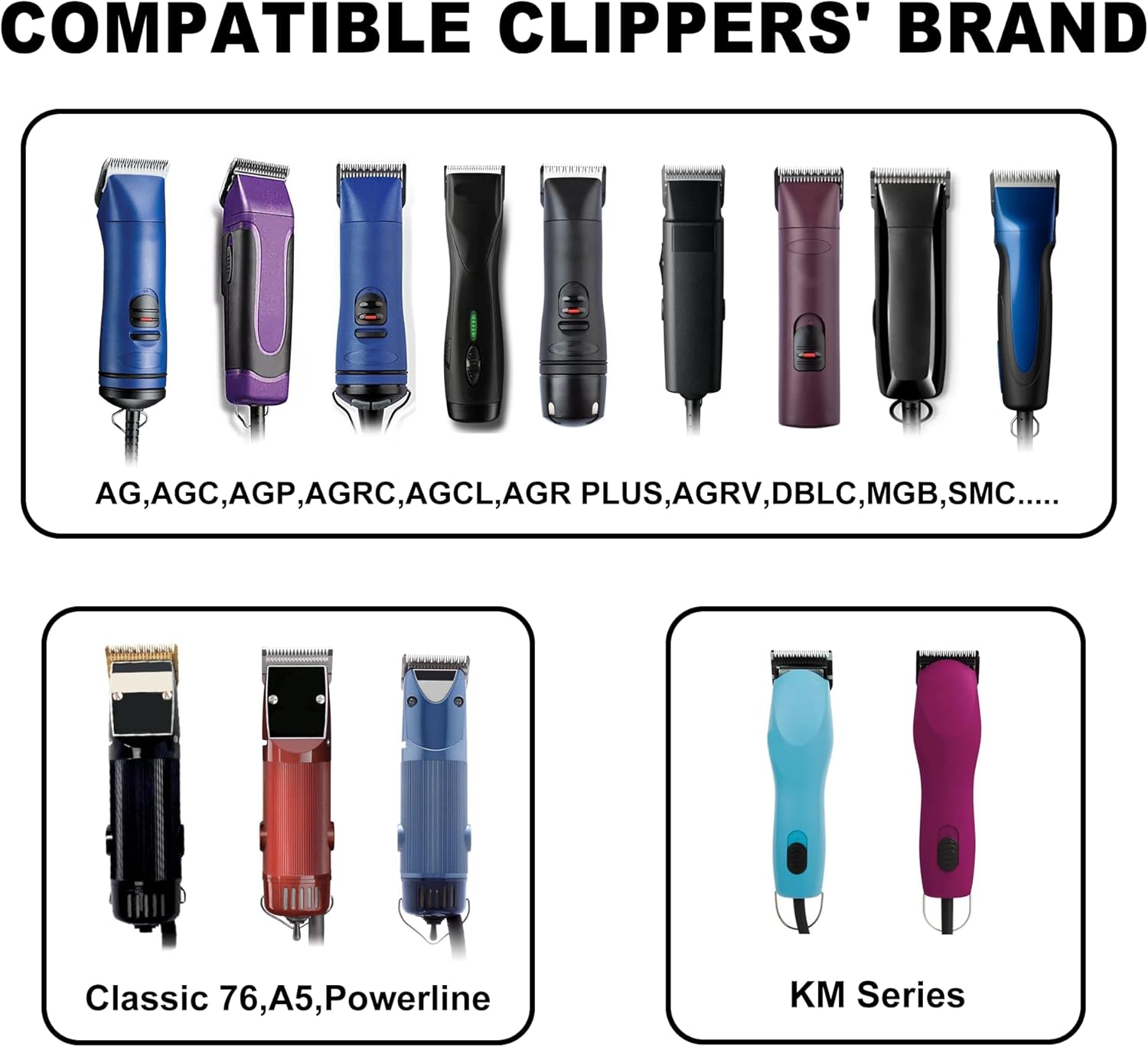 Detachable Pet Clipper Blades Dog Grooming Clipper Replacement Ceramic Blades, Compatible with Andis, Wahl, Oster(3Pack Size 10#,Cut Length 1.5mm)