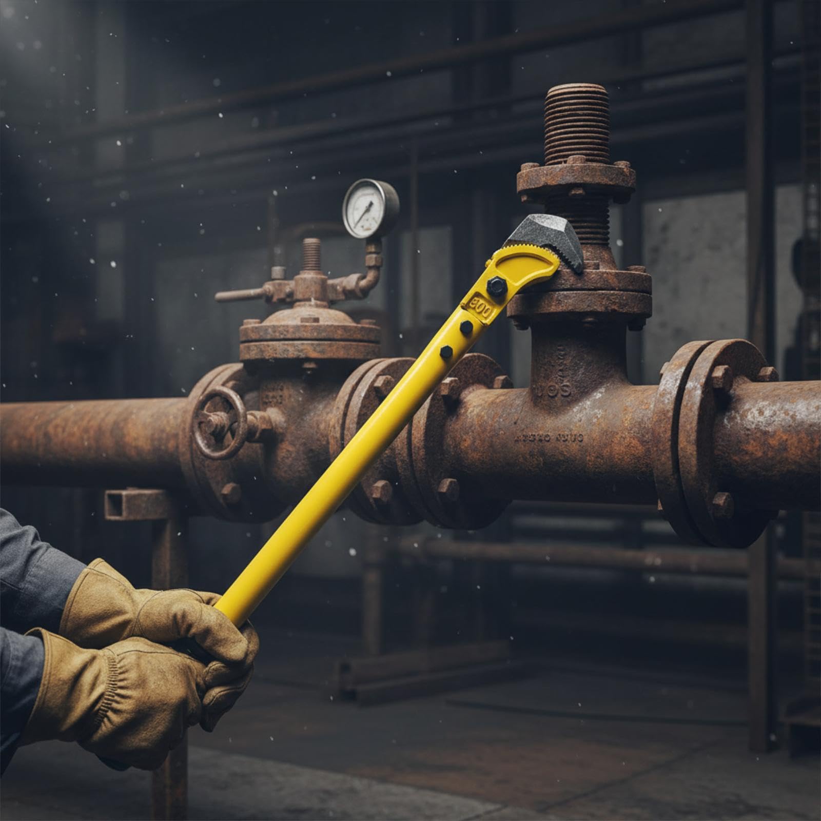 LOVIVER Llave para tubos, herramienta de fontanería profesional y versátil para reparación de vehículos, llave de fontanería de acero.