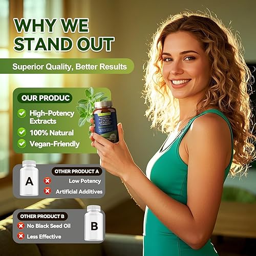 Miniatura 4 de Totaria Aceite de orégano con cápsulas de aceite de semilla negra de alta absorción con ajo, hoja de olivo, quercetina, pimienta negra y más