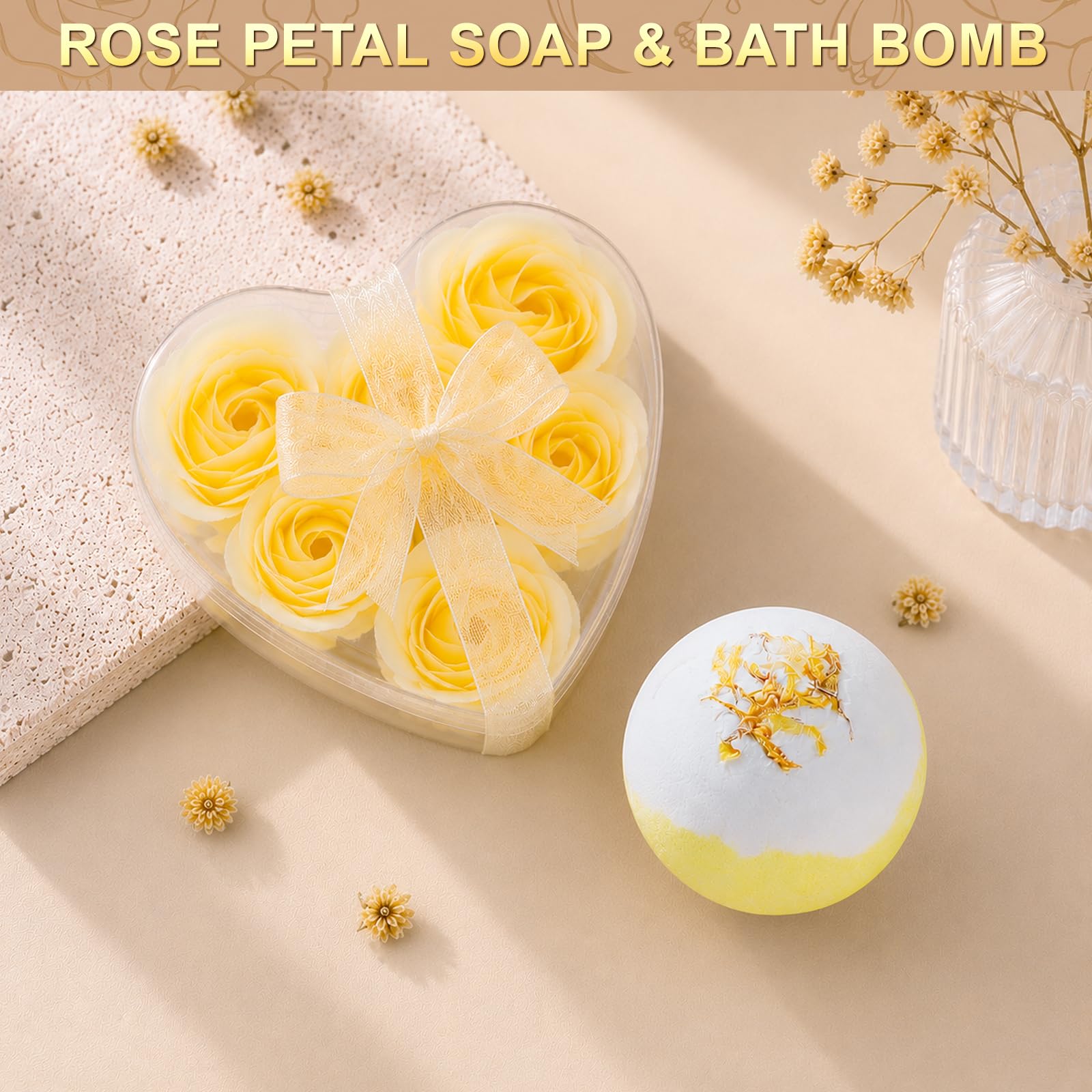Regalo di compleanno per donna, cesto regalo spa con astuccio per il trucco vuoto, confezione regalo "Thinking of You Care", regalo di recupero per moglie, mamma, amica, sorella, confezione regalo