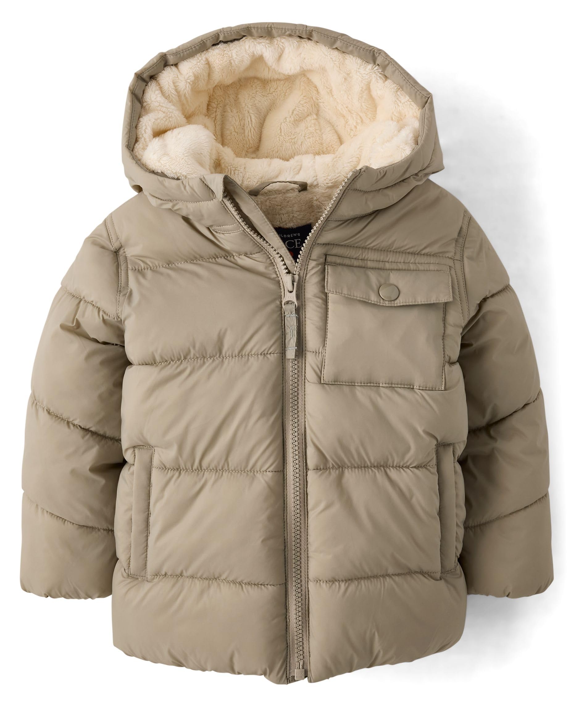baby-boys And Toddler Water and Wind Resistant Hooded Zip Front Puffer Jacket, Faux Fur Lined