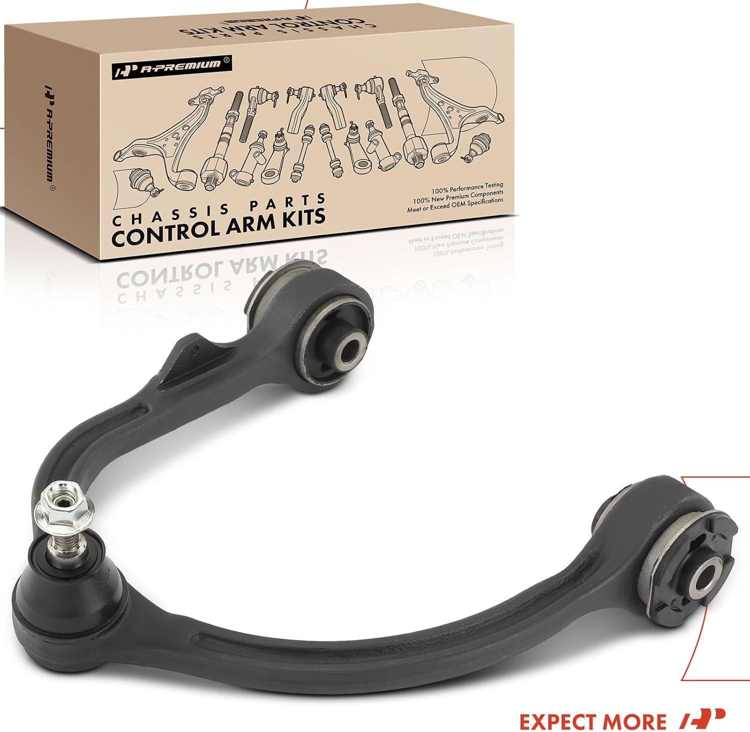 A-Premium Front Right Upper Control Arm with Ball Joint, Compatible with Dodge Charger 2007-2019, Challenger 2017-2019, Magnum 2005-2008 & Chrysler 300 2005-2019, AWD