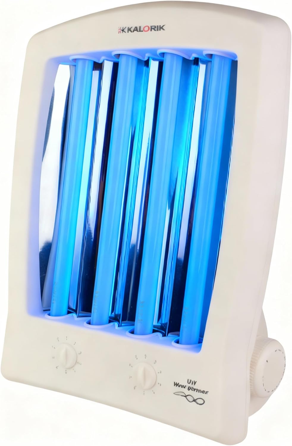 Kalorik GB1004B domowe solarium do opalania twarzy i dekoltu, 4 x 15 W, opalacz do twarzy, w zestawie 2 x okulary przeciwsłoneczne, wysoce skuteczna lampa do solarium zapewnia szybką i długotrwałą