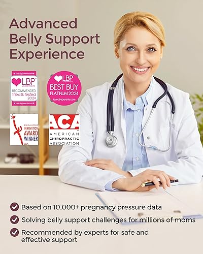 Miniatura 6 de Momcozy CozySupport - Banda para el vientre de embarazo, banda ergonómica para el vientre, cinturón invisible para el embarazo para espalda,