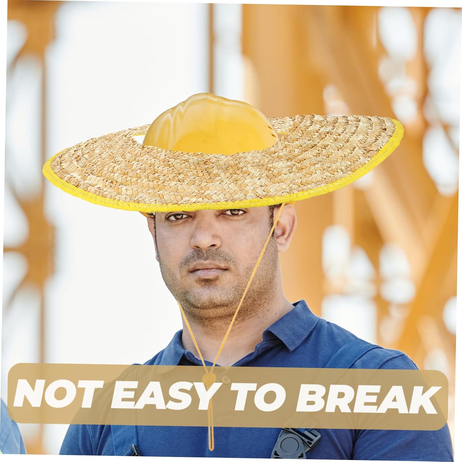 Hard Hat Sun Shade Straw Helmet Sun Shade Hard Hat Helmet Sunhat Protection Accessories Brimmer for Climbing High-Altitude Worker Construction Worker