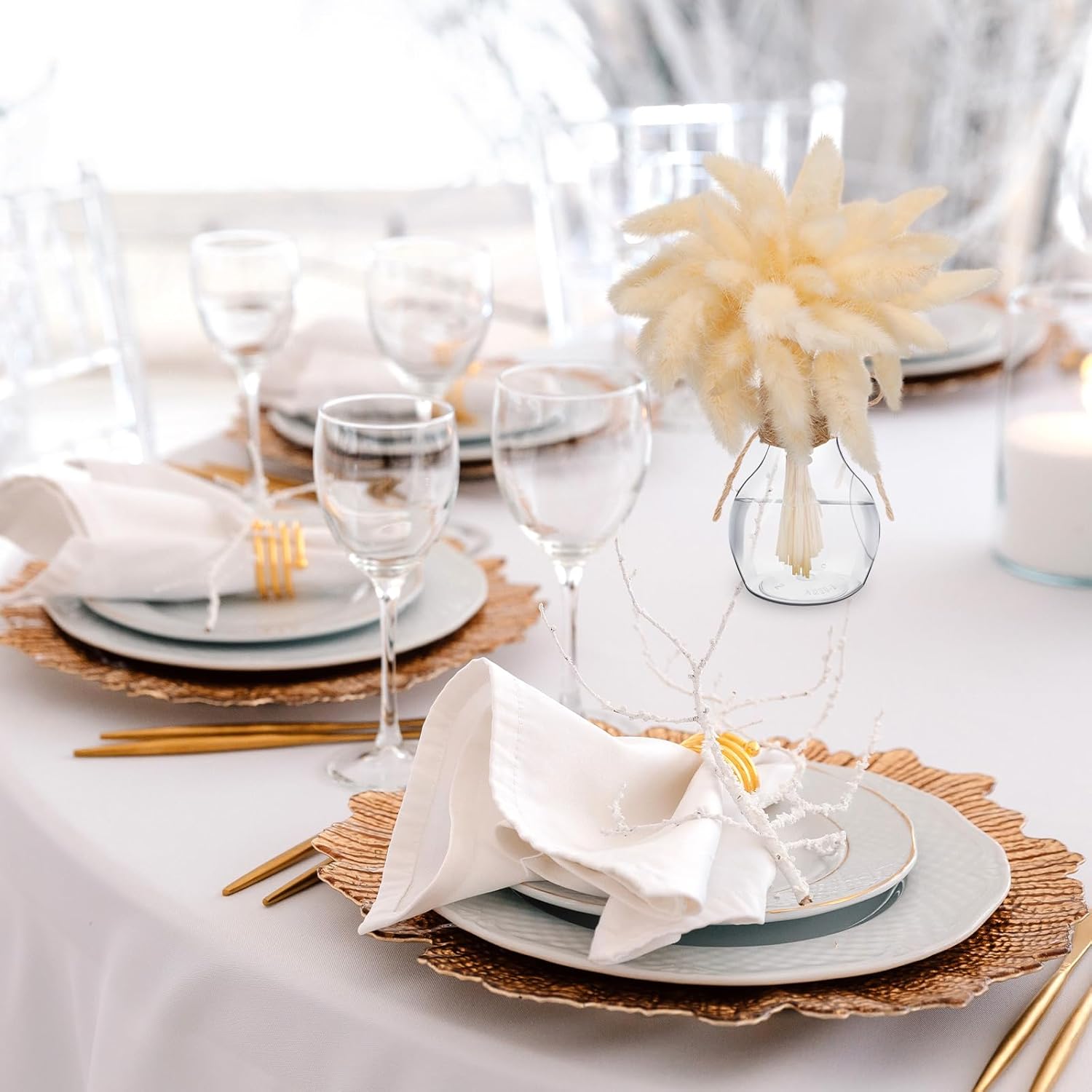 Bokon 12 Pcs Plastic Bud Vases in Bulk for Table Centerpieces, 4.7in Hyacinth Avocado Growing Bud Vase Bulk, Small Flower Bulb Plant Containers for Wedding Room Table Decorations (Mini Bulb Style)