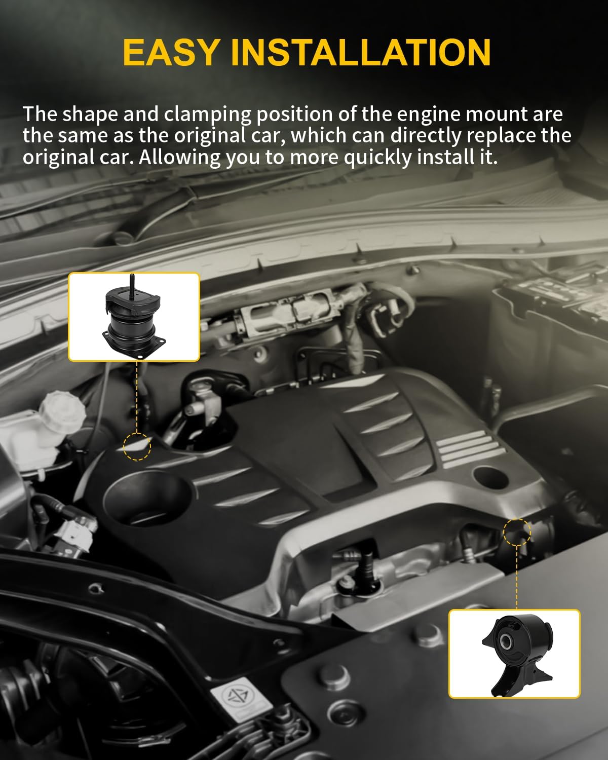 OCPTY Engine Motor Mount and Transmission Mount Compatible for Honda Accord 1998-2002 & Acura TL 1999-2003, V6 3.0L 3.2L, SOHC # A6592, A6552, A4507, A6582, A6579 (5PCS)