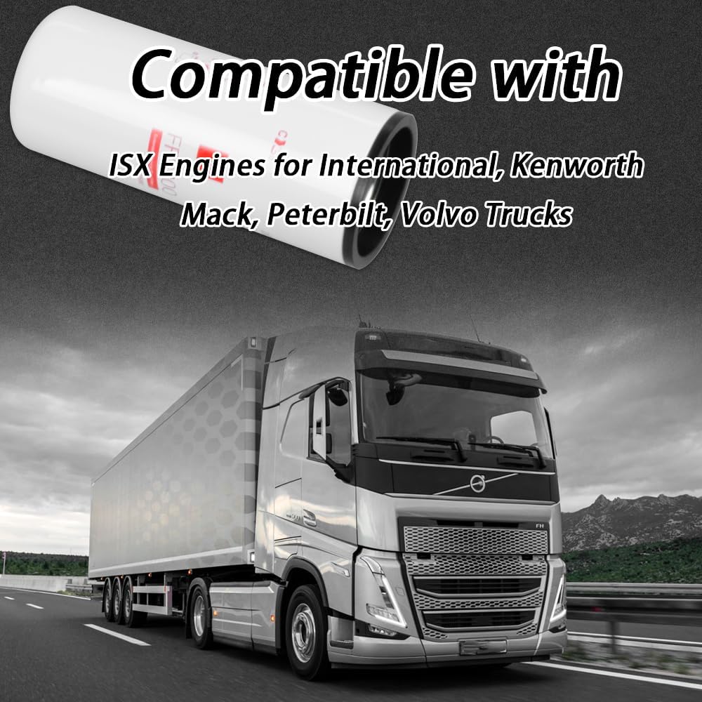 6PCS FF2200 Fuel Filter 4088272 Compatible with Cummins ISX Series Engines for International, Kenworth, Mack, Peterbilt, Volvo Trucks Replace 4920586, P552200, BF7766, LFF2201