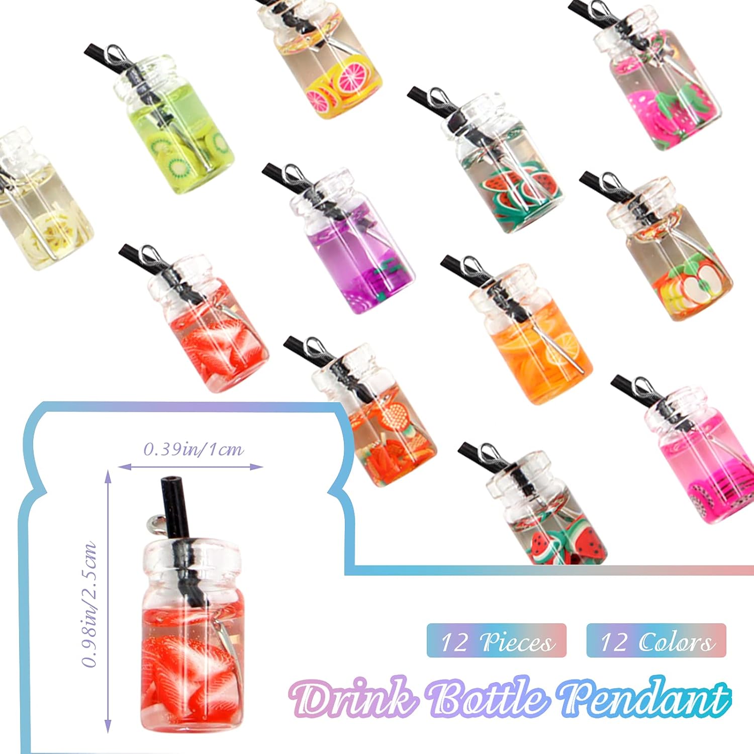 ZOCONE Colorful Candy Pendant Charm, Cute Resin Charms for Jewelry Making Keychains Necklace Bracelet Earrings, Resin Supplies for DIY Crafts Decoration - Image 4