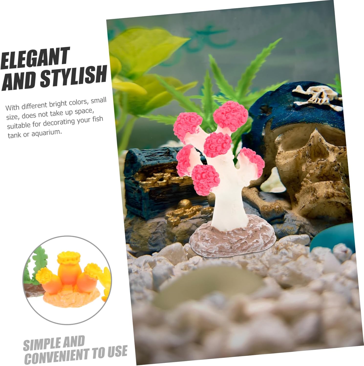 4sets Artificial Coral Fish Tank Seashell Decor Coral Decor Fish Tank Decorations Aquarium Decorations Aquarium Plants Aquarium Background Coral Aquarium Reef