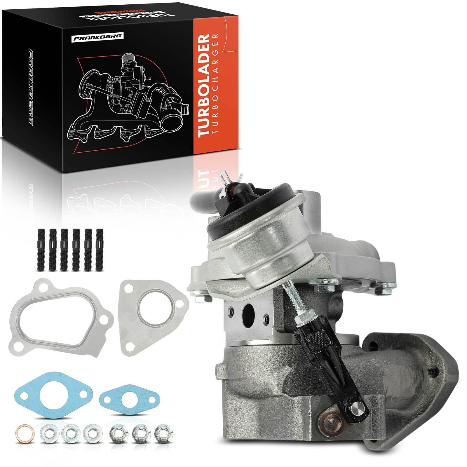 Frankberg Turbocompressore a gas di scarico con guarnizioni 73501344 | Compatibile con: Tour combinato, Swift III EZ MZ, Corsa C Box/Hatchback X01, Wagon R+ Hatchback MA, Corsa C X01