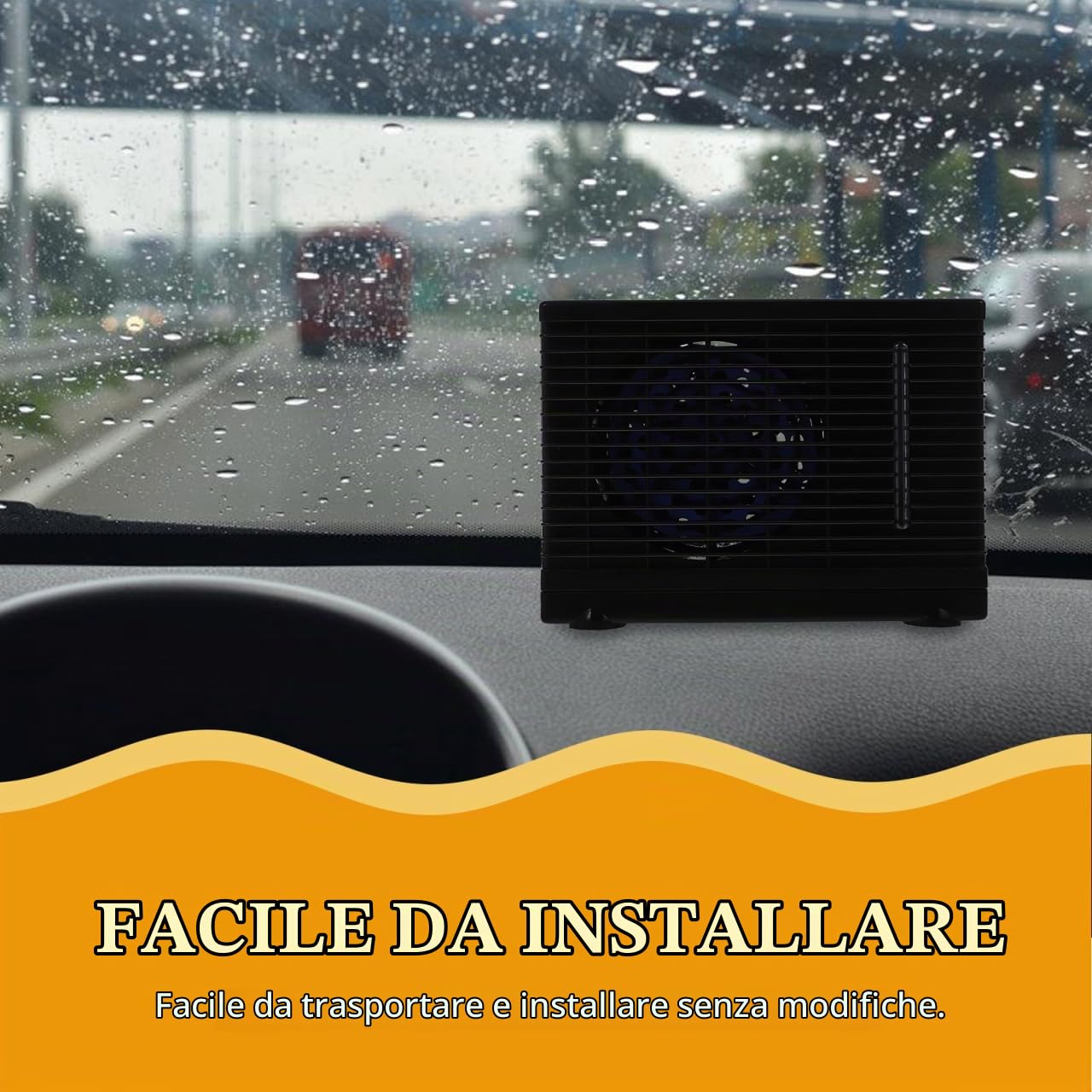 SOLUSTRE Mini Condizionatore Portatile 12V Per Auto, Ventilatore Di Raffreddamento Silenzioso Con Adattatore Per Sigaretta, Ideale Per Auto, Casa, Ufficio E Campeggio