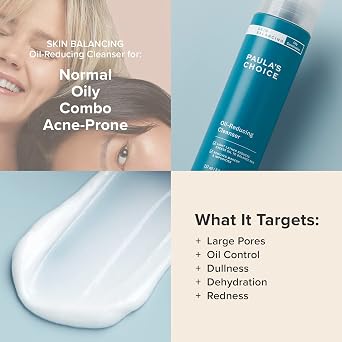 Paula's Choice SKIN BALANCING Oil-Reducing Cleanser with Aloe, Coconut & Glycerin, Face Wash for Oily Skin & Large Pores, Soothing, Balances Skin, Fragrance-Free