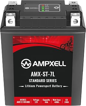 YTX7L-BS Lithium Motorcycle Battery, 12V 4Ah 240 CCA 1.98 lbs Lightweight, Powersports Replacement for ATV UTV Scooter Generator,Compatible with predator 3500 generator battery