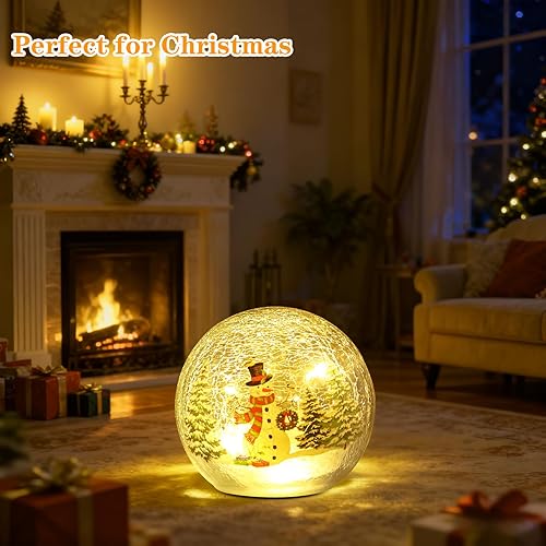 Miniatura 5 de Luces solares para exteriores para decoraciones de Navidad, luces de vidrio agrietado para jardín, exterior, decoraciones LED decorativas para patio