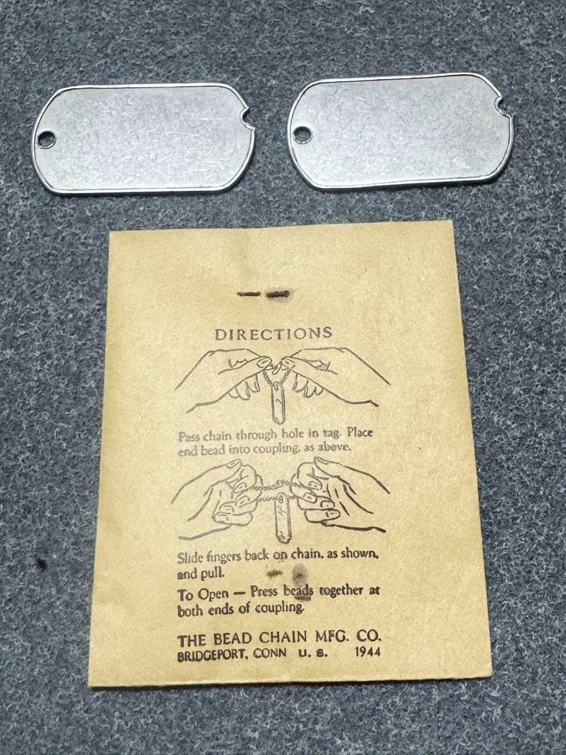 米軍 実物 ドッグタグ&チェーン WW2 Amazon.co.jp: 米軍実物DOG-TAG ドッグタグをあなたのオリジナル打刻で