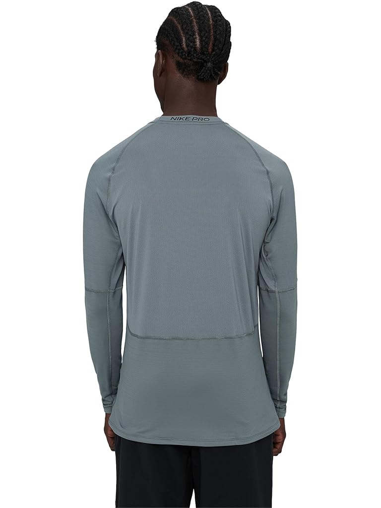 Gray Nike Pro Top Warm Long Sleeve Crew