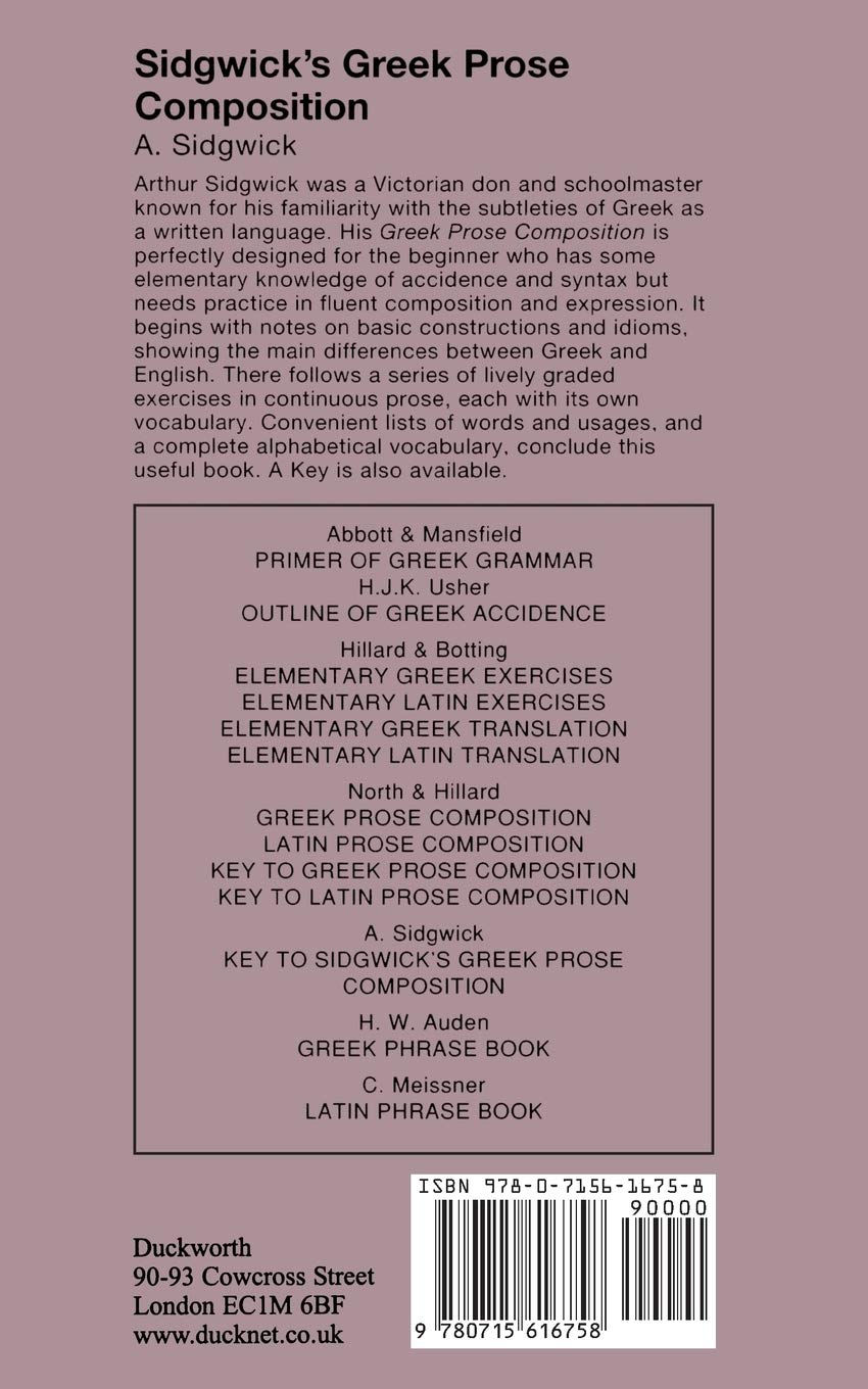 Sidgwick's Greek Prose Composition