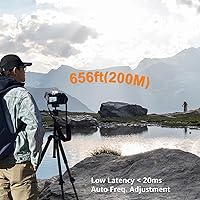 Vista 7 de Micrófono lavalier inalámbrico COMICA BoomX-D2 para iPhone, cámara Android, sistema de micrófono de solapa dual con 2 transmisores, rango estable