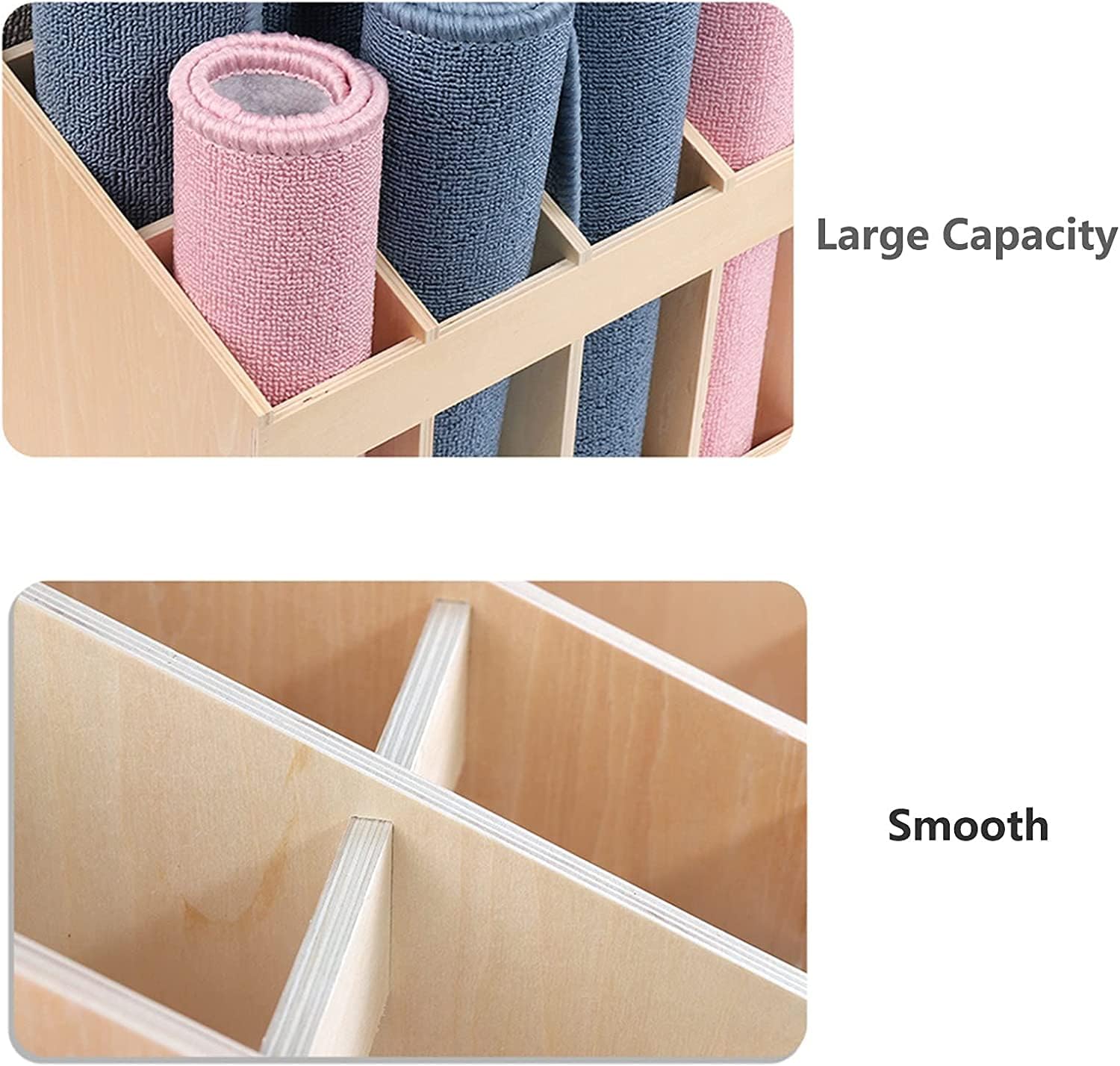 12 grids Montessori Carpet Stand Children's Work Carpet Shelf Storage Preschool Baby Practical Sensory Carpet for Kindergarten