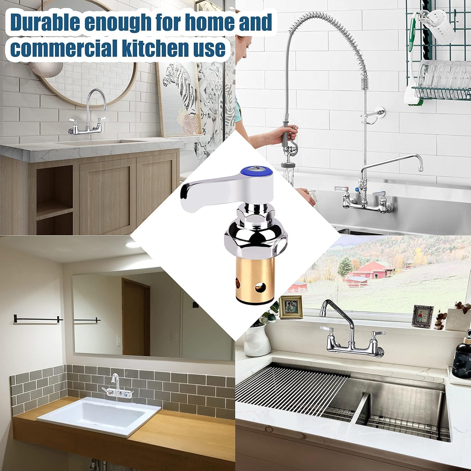 02713-40 Cold Side Handle Stem Assembly Replacement Parts Fit for T&S Brass All Faucets