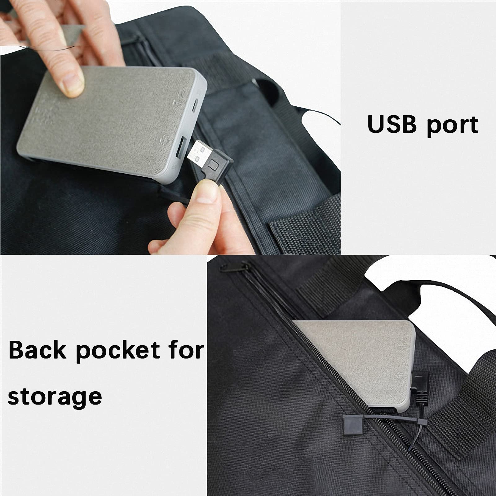 Cojín de calefacción eléctrica USB portátil para Exteriores, Almohadilla térmica para Acampar y Pescar en otoño e Invierno, Almohadilla térmica portátil para Calentar