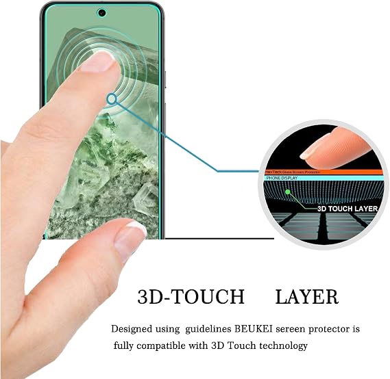 (4 Pack) Designed for Google Pixel 8A 5G Screen Protector Tempered Glass,Touch Sensitive,Case Friendly, 9H Hardness