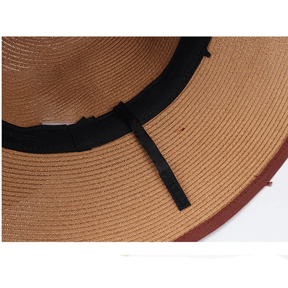 Summer Bow Womens Floppy Summer Sun Playa Sombrero de Paja Brim Brim Brim (Color : C, Size : One Size)