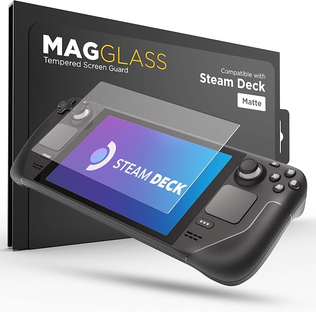 Magglass Tempered Glass Designed for Steam Deck Matte Screen Protector (7" inch) Anti-Glare Full Coverage Guard