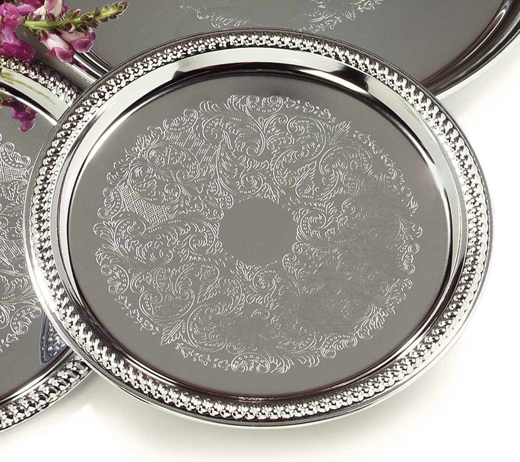 Super Big Clearance! Carlisle 608907 Round Chrome Plated Serving Tray, 14 (Pack of 12) Up To 60% OFF Carlisle 608907 Round Chrome Plated Serving Tray, 14 (Pack of 12)