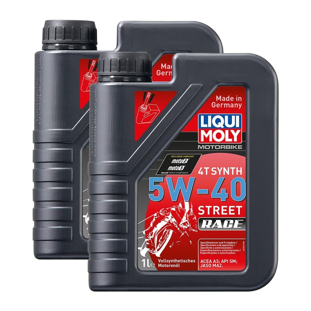 Liqui Moly 2592 - Olio motore 4T Racing Synth Street Race, 5W-40, 1 l