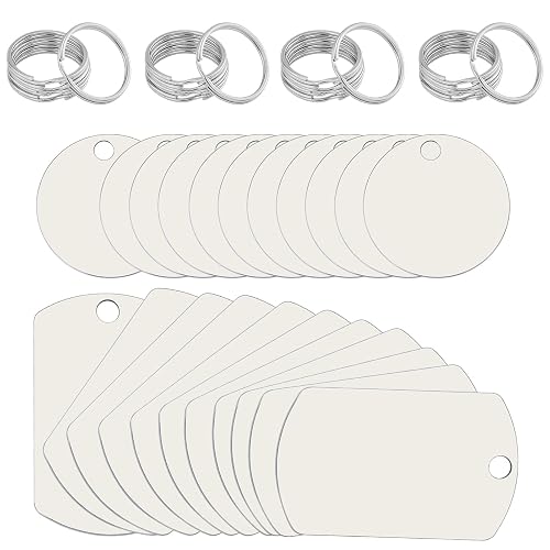 Colgante de acero inoxidable en blanco, 22 unidades, etiquetas para perros, troquelado, etiquetas para perros