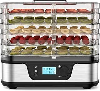 Electactic 5-Tray Food Dehydrator with 72H Timer, Adjustable Temperature