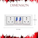 ELEGANT CASA 16 amp Electric Extension Board Heavy Duty Multi-Plug Socket with MCB high Power Extension Box (2500w) Power Strip with 5 Meter Extension Cord Long Length Wire with Plug (White) 220 Volt gallery image