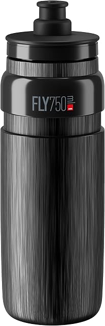 Elite S.R.L. Unisex Elite Fly Tex butelka na napoje dla dorosłych, czarna, 750 ml