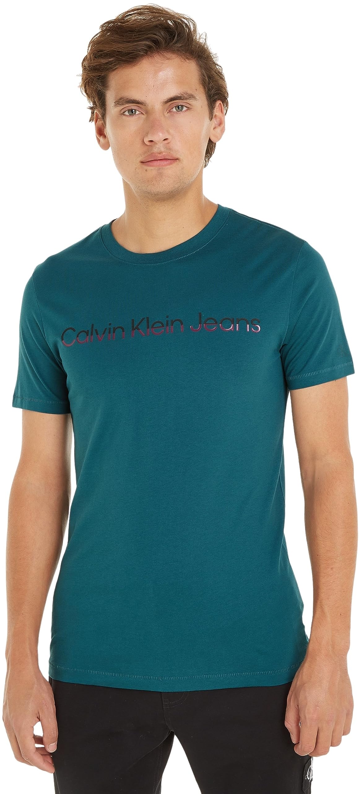 Calvin Klein Jeans Camisetas de Punto de Manga Corta para Hombre