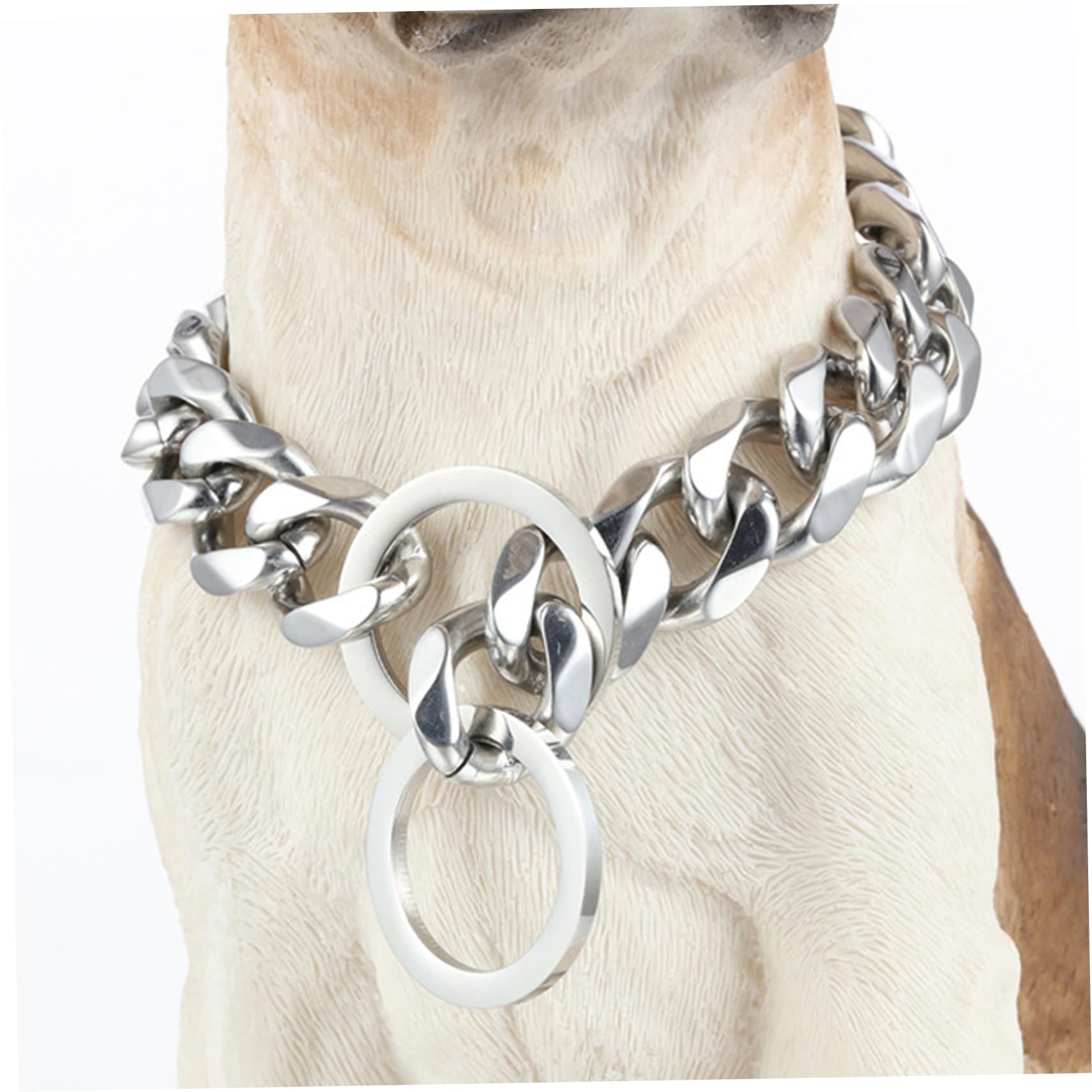 Collier pour chien en chaîne 22 pouces finition luxe