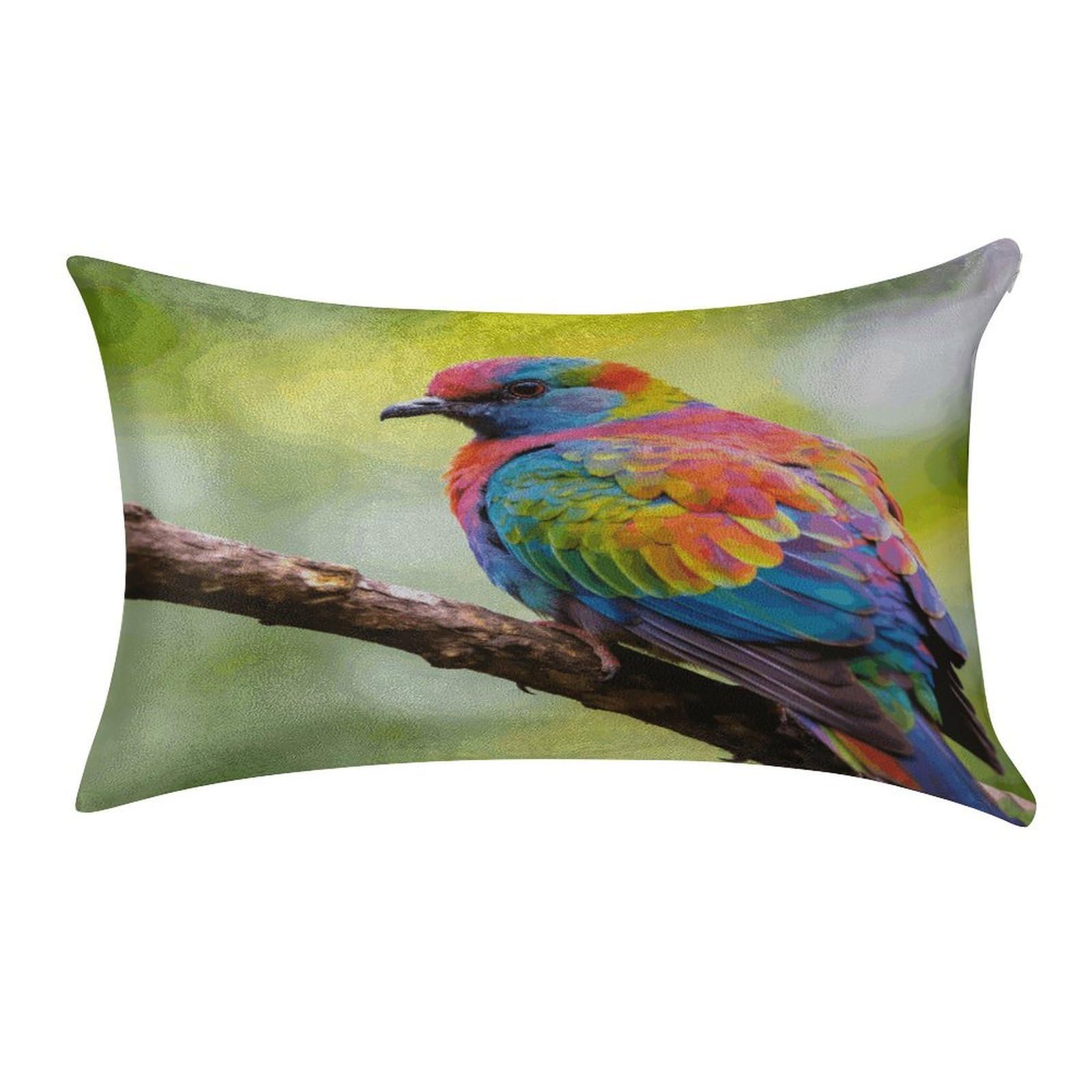 Fodpand Style With Colorful Feathers Pillowcase,Elegant Designed Home Decor,Velvet Pillowcase,Soft And Cozy,Pillow Case Cover With Hidden Zipper For Bedroom, Sofa, Couch