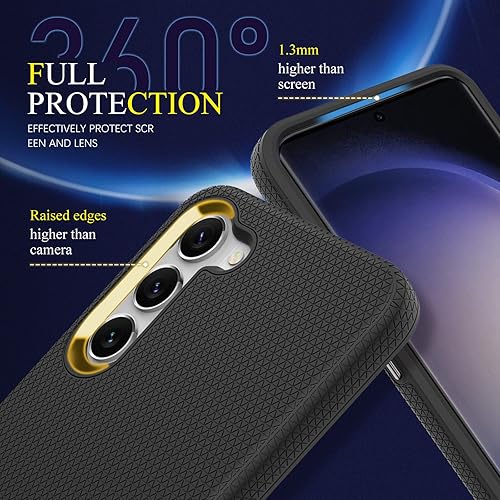 Miniatura 5 de Fangroney Funda para Samsung Galaxy S23 5G protección contra caídas de grado militar para Galaxy S23 1Pack protector de pantalla de vidrio templado
