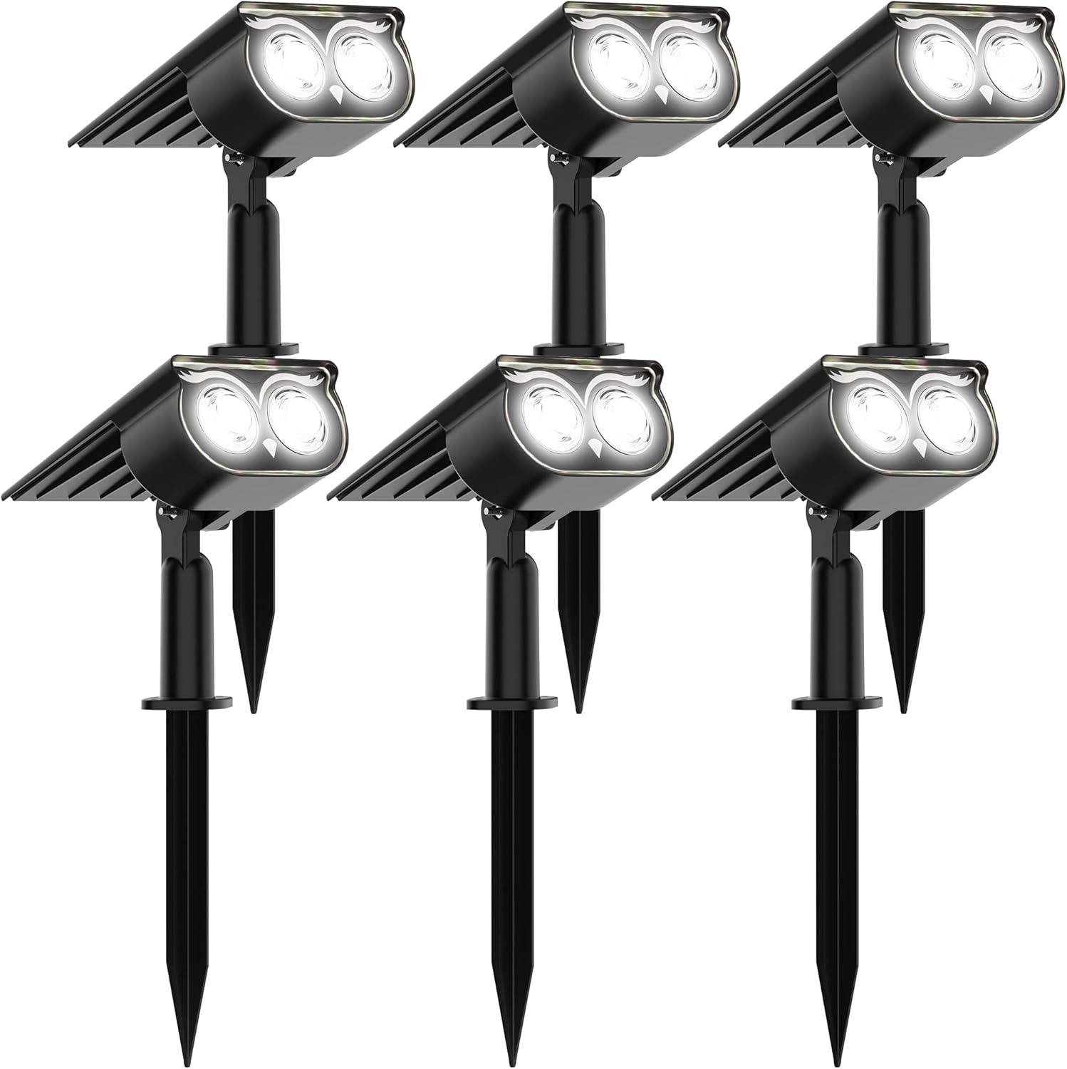 Sucolite Paquete De 6 Focos Solares Para Exteriores, Impermeables, IP65