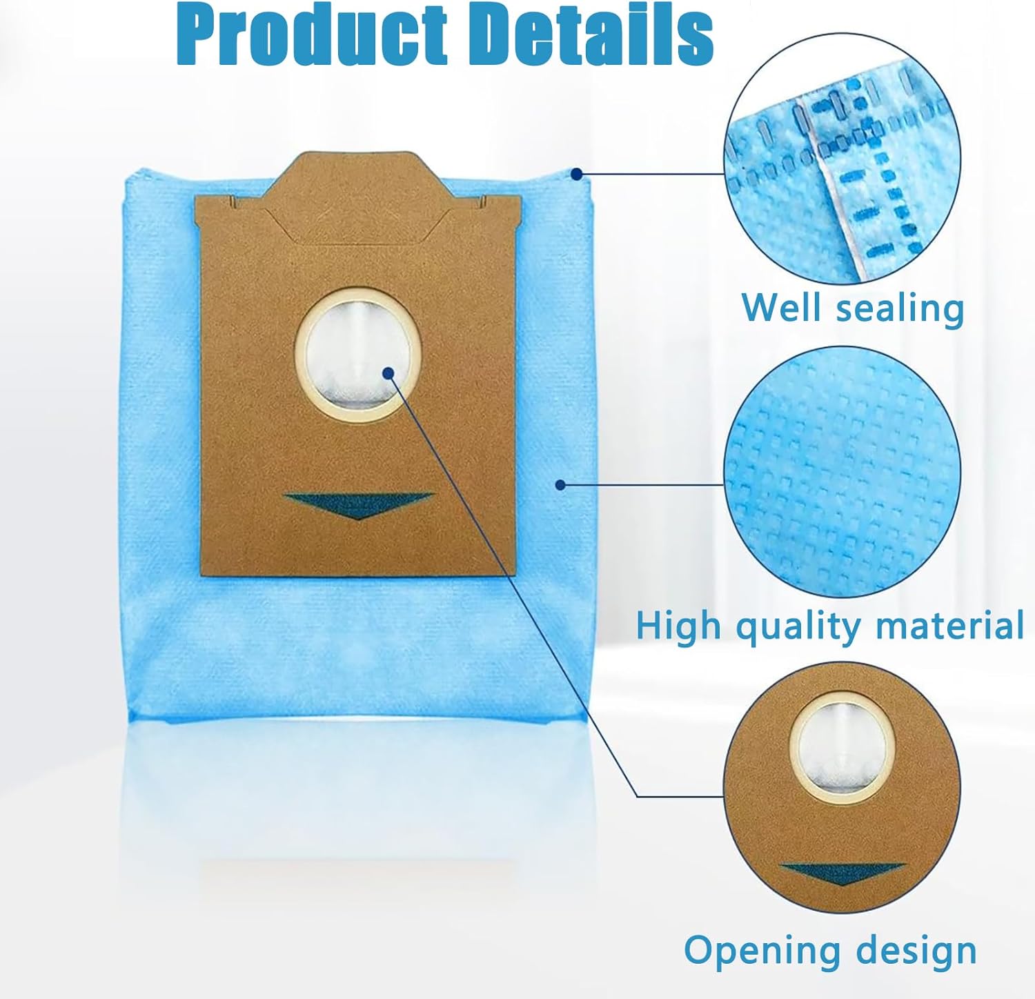 12 Pack Dust Bags for Yeedi Cube for Yeedi CC Robot Vacuum Cleaner Vacuum Bags Replacement Accessories