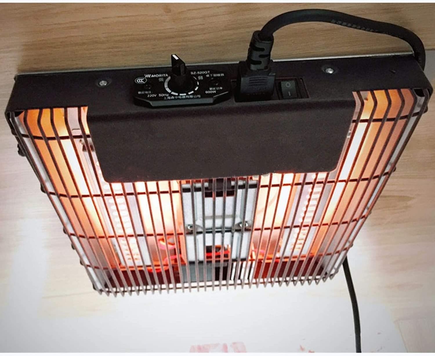 Heater and Blanket Hanging Heater Under Office Table Kotatsu Heater for Coffee Table Double Quartz Heating Computer Desk Heater Wall Mounted Under Table